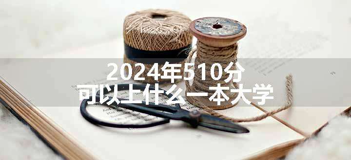 2024年510分可以上什么一本大学