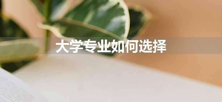 大学专业如何选择