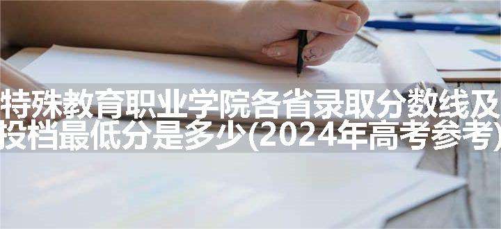 云南特殊教育职业学院各省录取分数线及位次 投档最低分是多少(2024年高考参考)