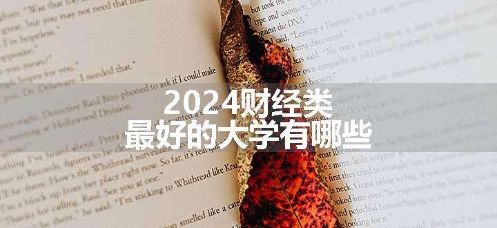 2024财经类最好的大学有哪些