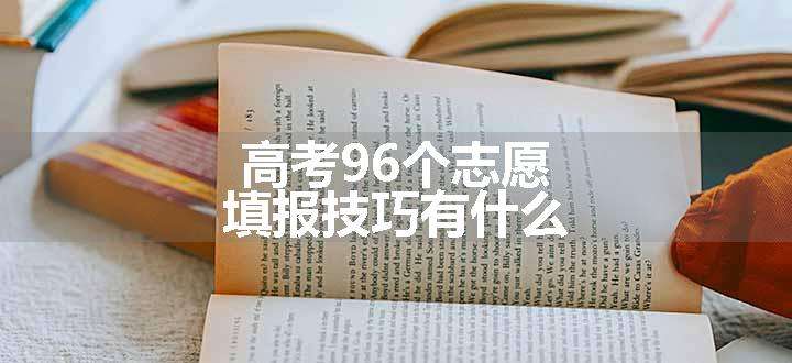 高考96个志愿填报技巧有什么