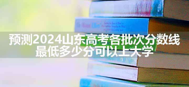 预测2024山东高考各批次分数线 最低多少分可以上大学