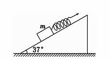 如图所示，一根劲度系数k＝200N/m的轻质弹簧拉着质量为m＝0.2kg的物体从静止开始沿倾角为θ＝37...