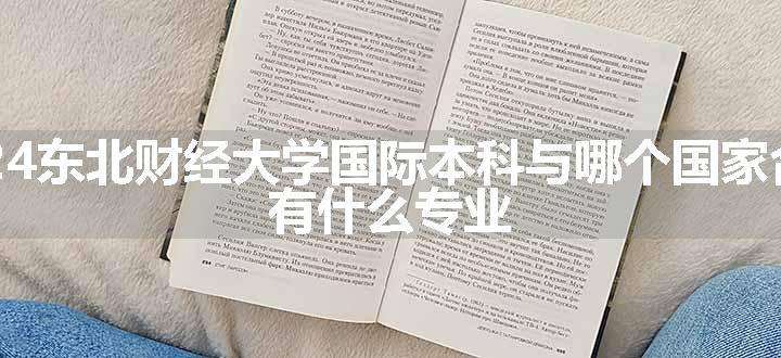 2024东北财经大学国际本科与哪个国家合作 有什么专业