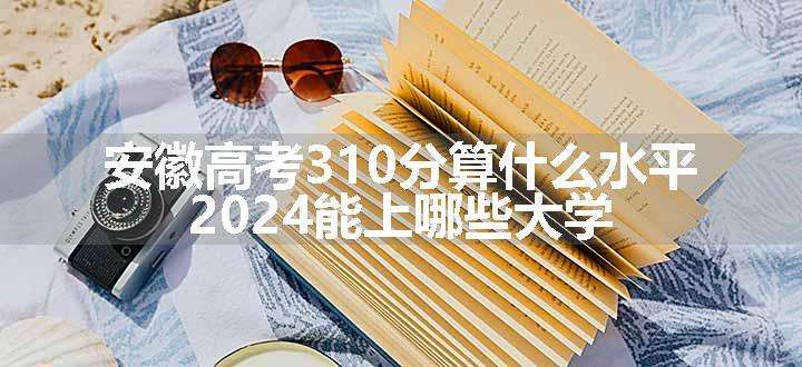 安徽高考310分算什么水平 2024能上哪些大学