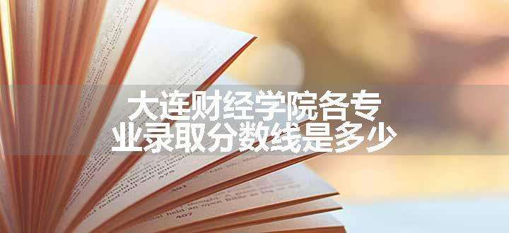 大连财经学院各专业录取分数线是多少