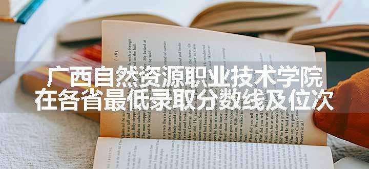 广西自然资源职业技术学院在各省最低录取分数线及位次