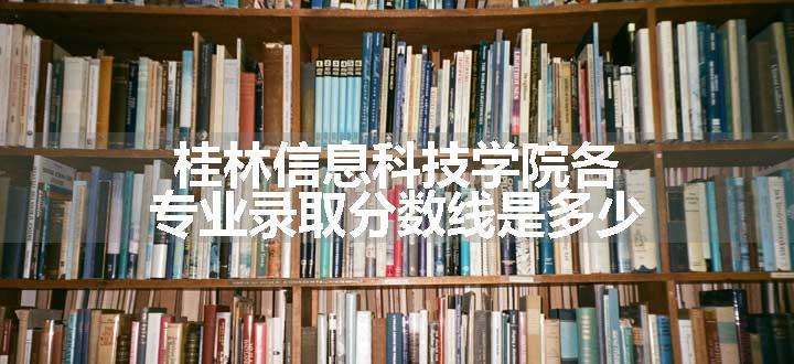 桂林信息科技学院各专业录取分数线是多少