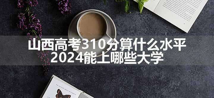 山西高考310分算什么水平 2024能上哪些大学