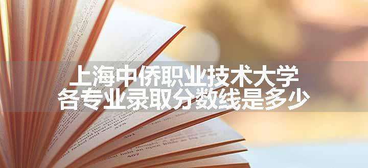 上海中侨职业技术大学各专业录取分数线是多少