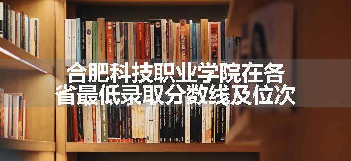 合肥科技职业学院在各省最低录取分数线及位次