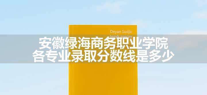 安徽绿海商务职业学院各专业录取分数线是多少