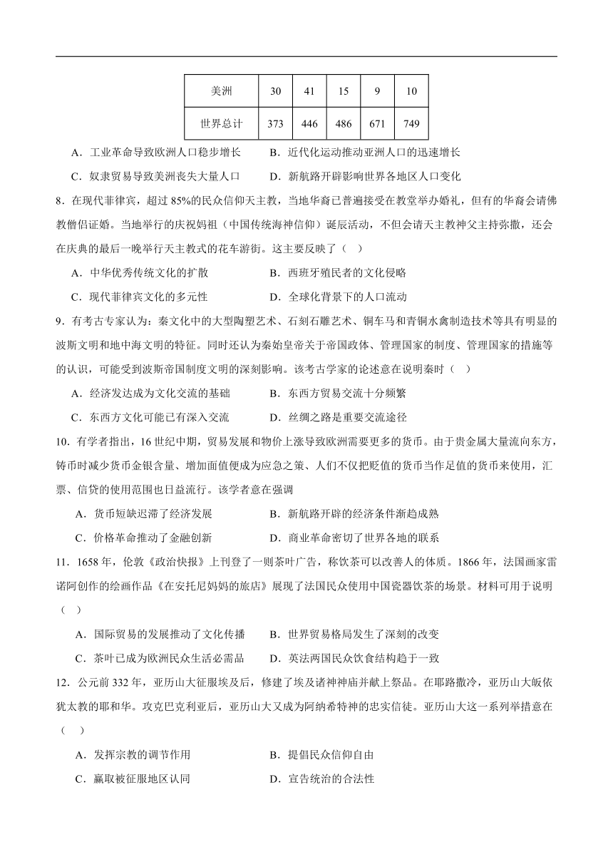 辽宁省七校协作体2023-2024学年高二下学期5月期中联考历史试卷（含答案）