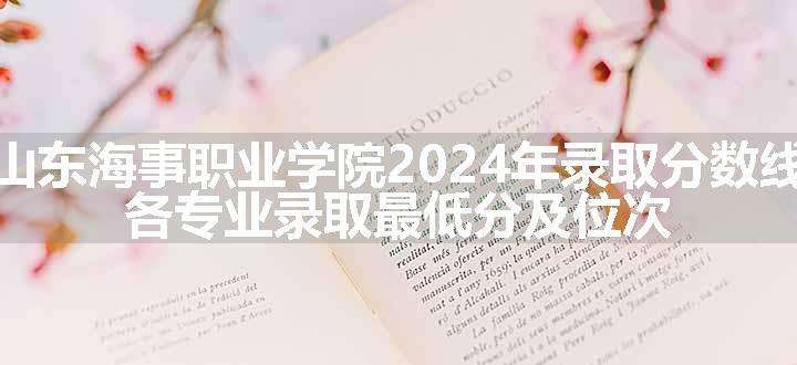 山东海事职业学院2024年录取分数线 各专业录取最低分及位次