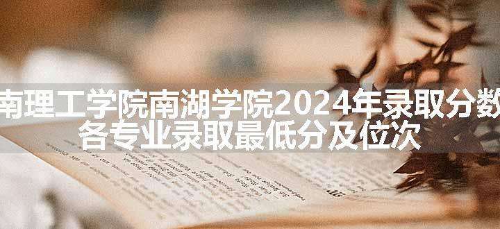 湖南理工学院南湖学院2024年录取分数线 各专业录取最低分及位次