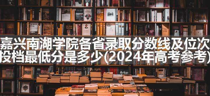 嘉兴南湖学院各省录取分数线及位次 投档最低分是多少(2024年高考参考)