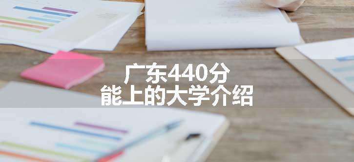 广东440分能上的大学介绍