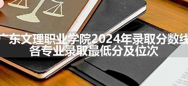 广东文理职业学院2024年录取分数线 各专业录取最低分及位次