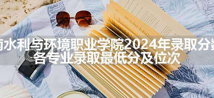 河南水利与环境职业学院2024年录取分数线 各专业录取最低分及位次