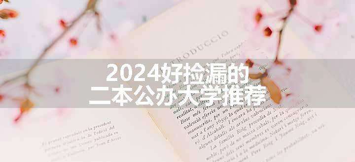 2024好捡漏的二本公办大学推荐