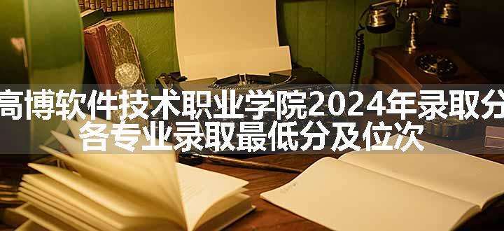 苏州高博软件技术职业学院2024年录取分数线 各专业录取最低分及位次