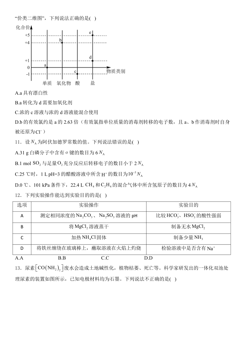 广东省2024届高考化学模拟卷（含解析）