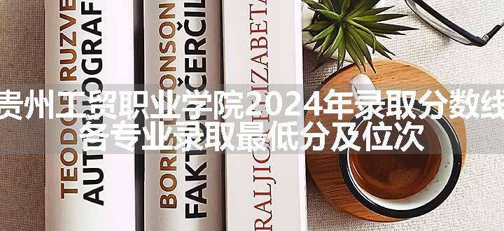 贵州工贸职业学院2024年录取分数线 各专业录取最低分及位次