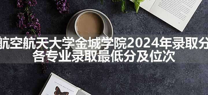 南京航空航天大学金城学院2024年录取分数线 各专业录取最低分及位次