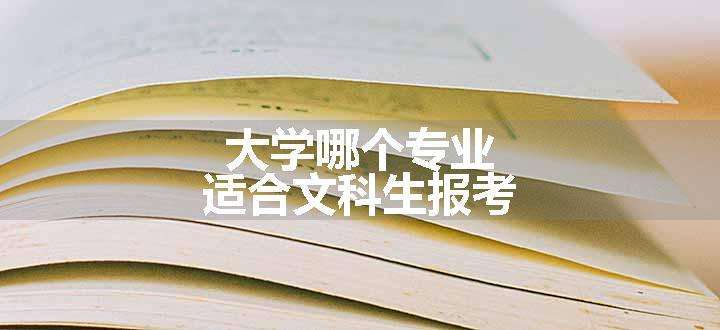 大学哪个专业适合文科生报考