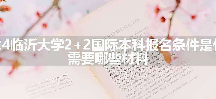 2024临沂大学2+2国际本科报名条件是什么 需要哪些材料