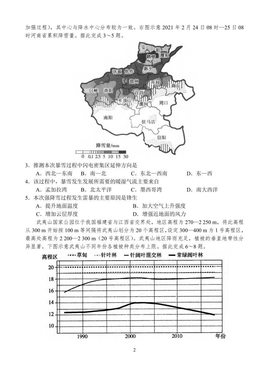 2024河南省普高联考届高三5月测评（六）文综试卷（PDF版含答案）