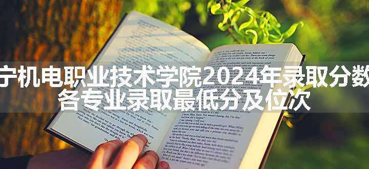 辽宁机电职业技术学院2024年录取分数线 各专业录取最低分及位次