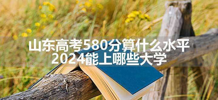 山东高考580分算什么水平 2024能上哪些大学