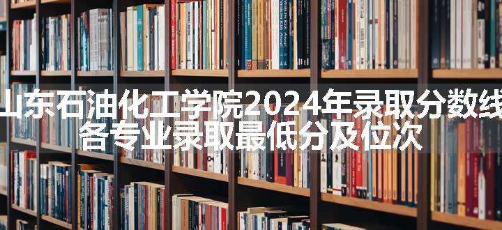 山东石油化工学院2024年录取分数线 各专业录取最低分及位次