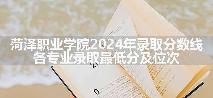 菏泽职业学院2024年录取分数线 各专业录取最低分及位次