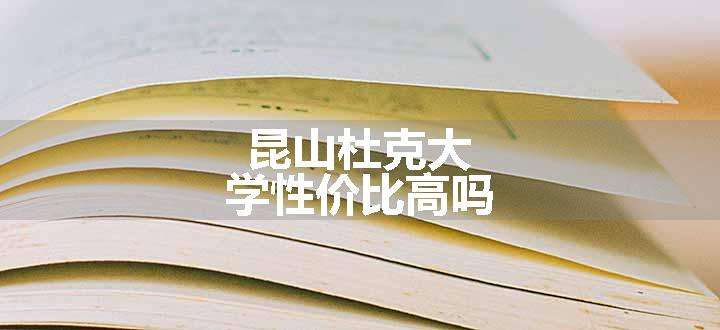 昆山杜克大学性价比高吗