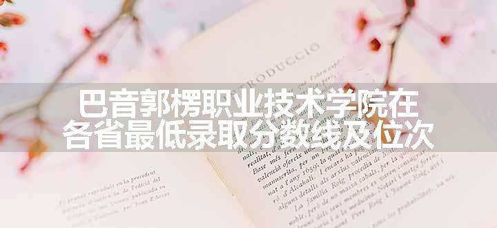 巴音郭楞职业技术学院在各省最低录取分数线及位次