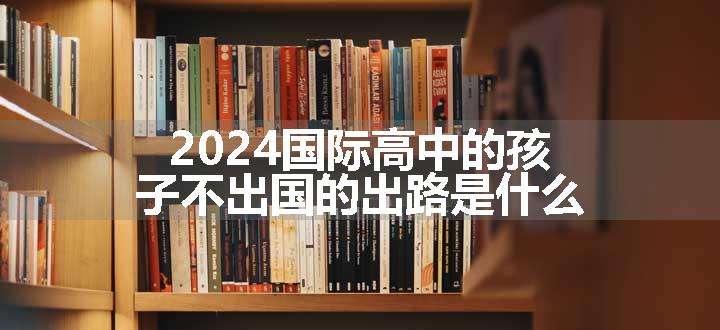 2024国际高中的孩子不出国的出路是什么