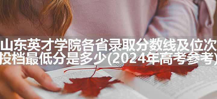 山东英才学院各省录取分数线及位次 投档最低分是多少(2024年高考参考)