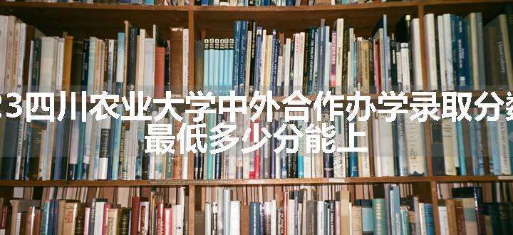 2023四川农业大学中外合作办学录取分数线 最低多少分能上