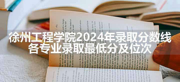 徐州工程学院2024年录取分数线 各专业录取最低分及位次