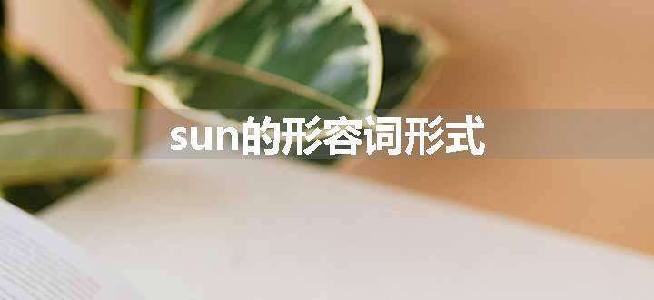 sun的形容词形式