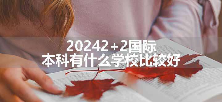 20242+2国际本科有什么学校比较好