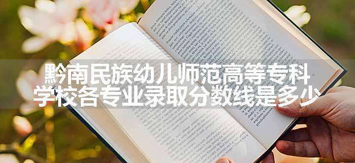 黔南民族幼儿师范高等专科学校各专业录取分数线是多少