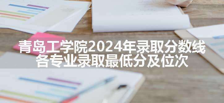 青岛工学院2024年录取分数线 各专业录取最低分及位次