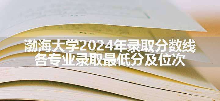 渤海大学2024年录取分数线 各专业录取最低分及位次