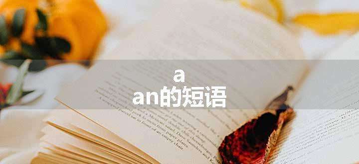 a,an的短语