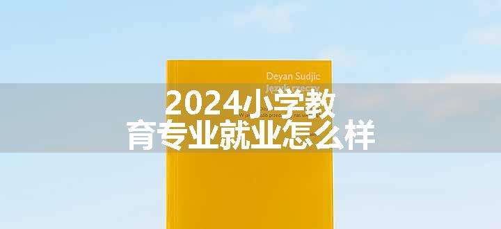 2024小学教育专业就业怎么样