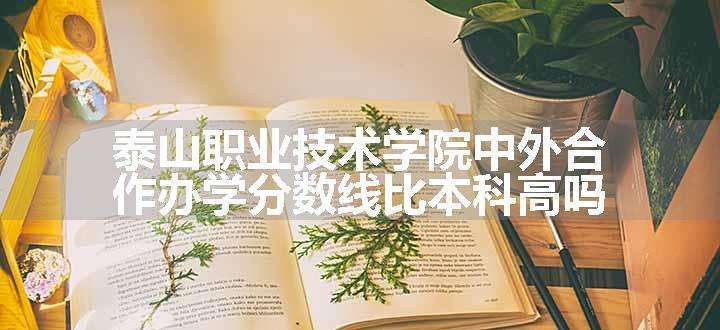 泰山职业技术学院中外合作办学分数线比本科高吗