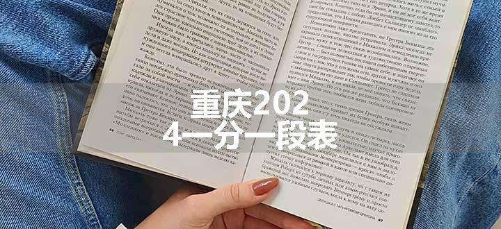 重庆2024一分一段表